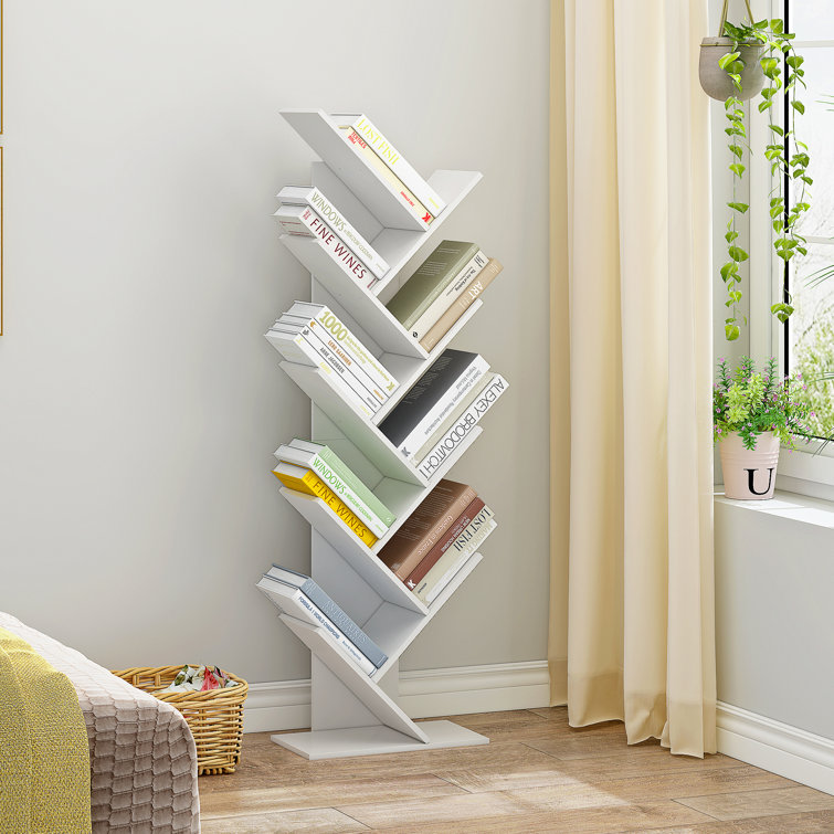 Millwood Pines LacieMae 50'' H x 16'' W Geometric Bookcase & Reviews